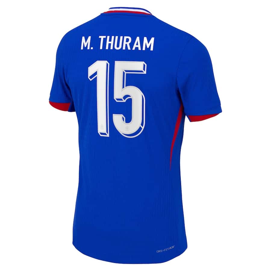 MAILLOT FRANCE DOMICILE M.THURAM DRI-FIT ADV VAPOR MATCH SAISON 2024-2025