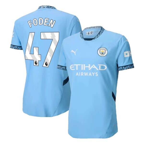 MAILLOT MANCHESTER CITY DOMICILE FODEN AUTHENTIC SAISON 2024-2025