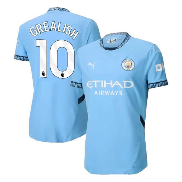 MAILLOT MANCHESTER CITY DOMICILE GREALISH AUTHENTIC SAISON 2024-2025